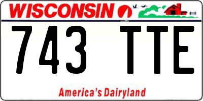 WI license plate 743TTE