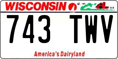 WI license plate 743TWV