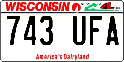 WI license plate 743UFA