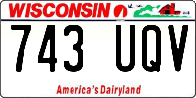 WI license plate 743UQV