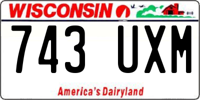 WI license plate 743UXM