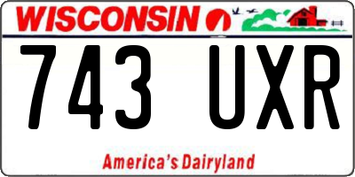 WI license plate 743UXR