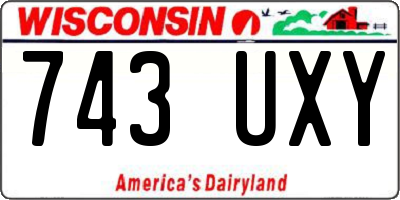 WI license plate 743UXY
