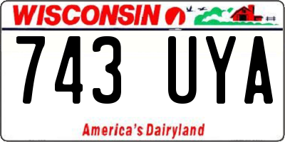 WI license plate 743UYA