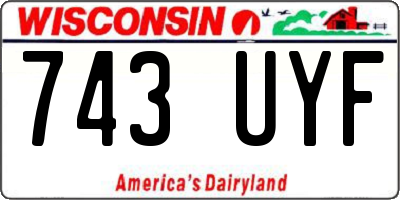 WI license plate 743UYF