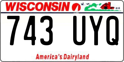 WI license plate 743UYQ