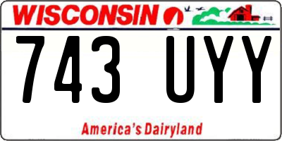 WI license plate 743UYY