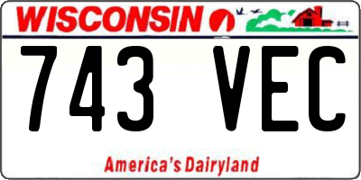 WI license plate 743VEC