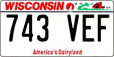 WI license plate 743VEF
