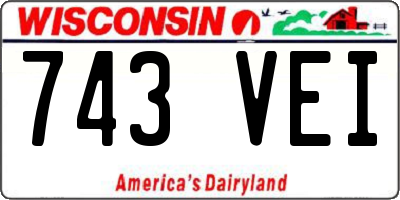 WI license plate 743VEI