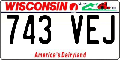 WI license plate 743VEJ