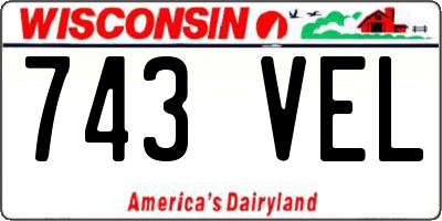 WI license plate 743VEL