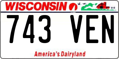 WI license plate 743VEN