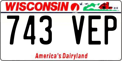 WI license plate 743VEP