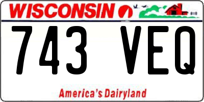 WI license plate 743VEQ