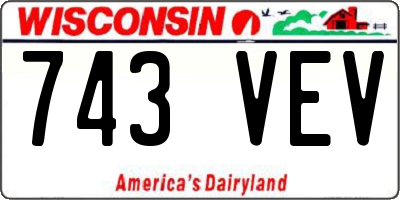 WI license plate 743VEV