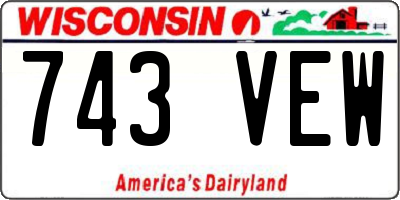 WI license plate 743VEW