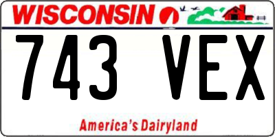 WI license plate 743VEX