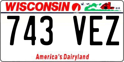 WI license plate 743VEZ