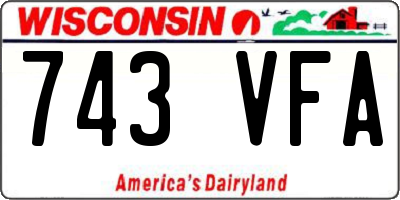 WI license plate 743VFA