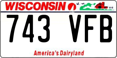 WI license plate 743VFB