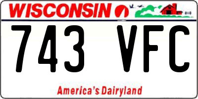 WI license plate 743VFC