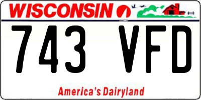 WI license plate 743VFD