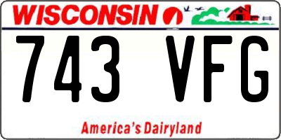 WI license plate 743VFG