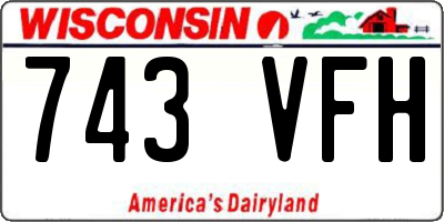 WI license plate 743VFH