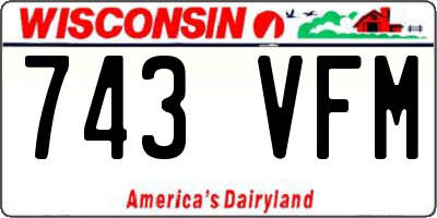 WI license plate 743VFM