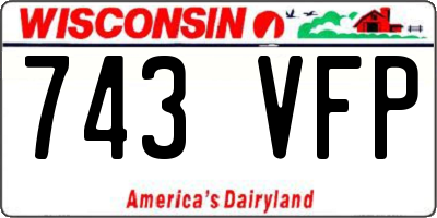WI license plate 743VFP
