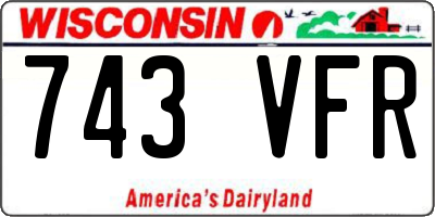 WI license plate 743VFR