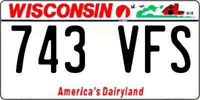 WI license plate 743VFS