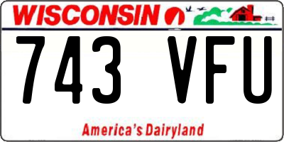 WI license plate 743VFU
