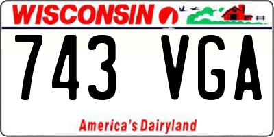 WI license plate 743VGA