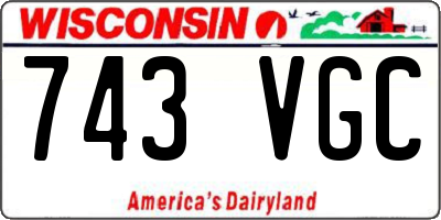WI license plate 743VGC