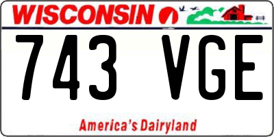 WI license plate 743VGE