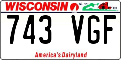 WI license plate 743VGF