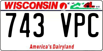 WI license plate 743VPC