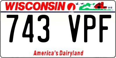 WI license plate 743VPF