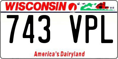 WI license plate 743VPL