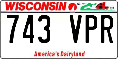WI license plate 743VPR