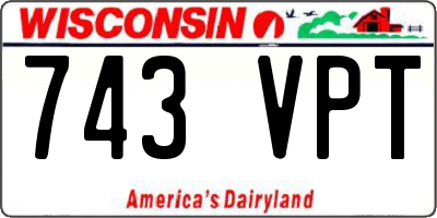 WI license plate 743VPT