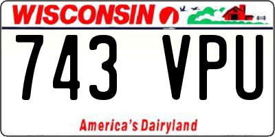 WI license plate 743VPU