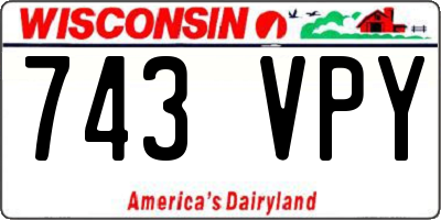 WI license plate 743VPY