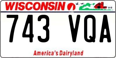 WI license plate 743VQA