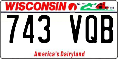 WI license plate 743VQB