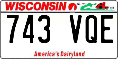 WI license plate 743VQE