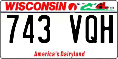 WI license plate 743VQH