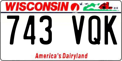 WI license plate 743VQK